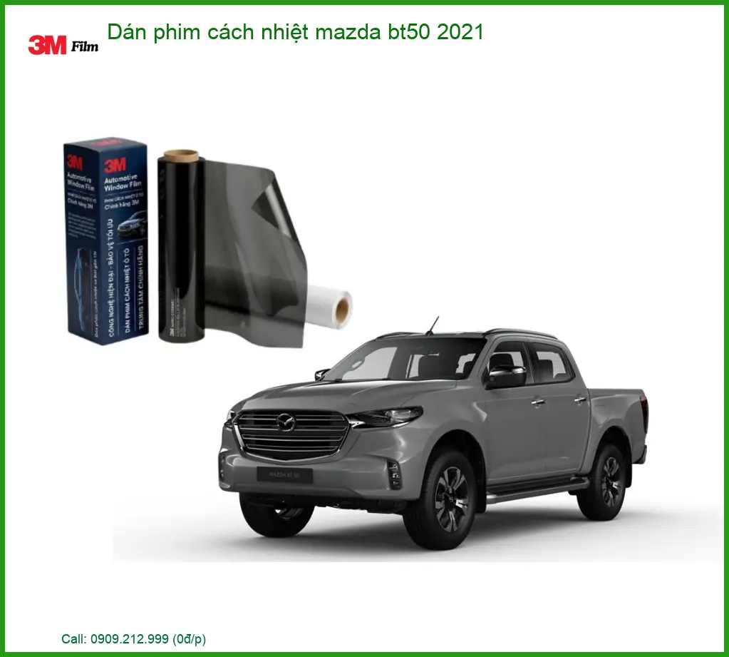 Dán Phim Cách Nhiệt Mazda BT50 2021 - Trung Tâm Thi Công Chính Hãng TPHCM