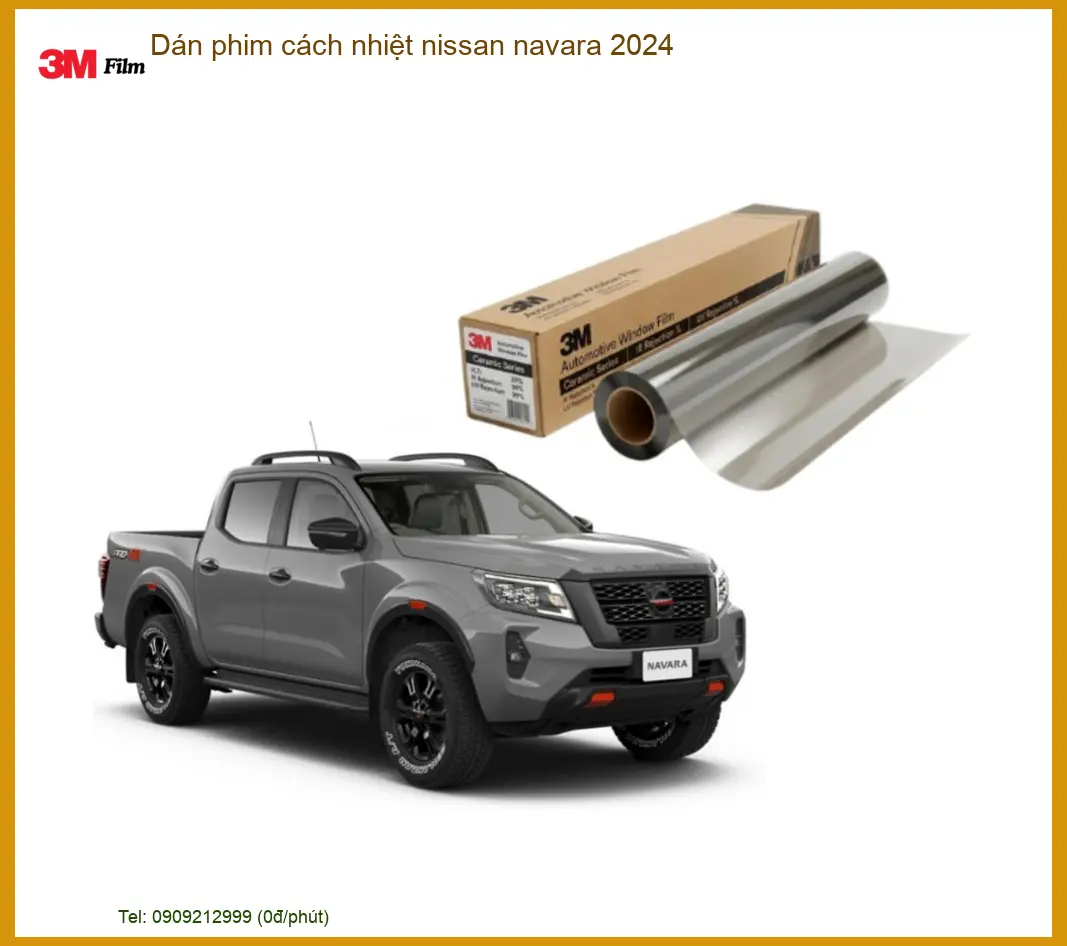 Dán Phim Cách Nhiệt Nissan Navara 2024 - Trung Tâm Thi Công Chính Hãng TPHCM