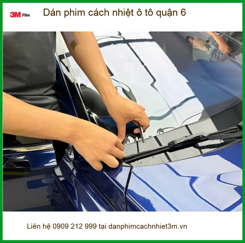Cửa Hàng Dán Phim Cách Nhiệt Ô Tô Tại Quận 6 - Thi Công Chuyên Nghiệp ảnh thực tế 2
