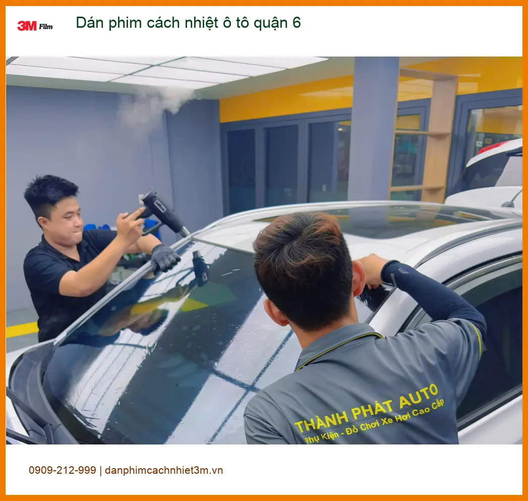 Cửa Hàng Dán Phim Cách Nhiệt Ô Tô Tại Quận 6 - Thi Công Chuyên Nghiệp ảnh thực tế 3