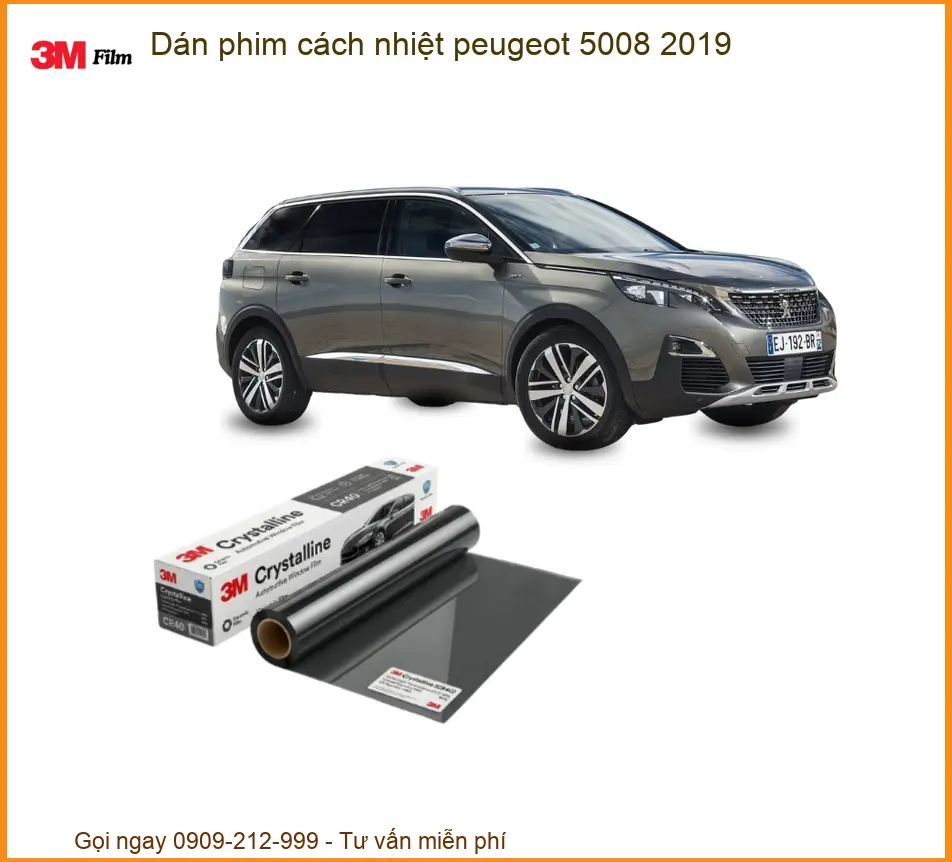Dán Phim Cách Nhiệt Peugeot 5008 2019 - Trung Tâm Thi Công Uy Tín TPHCM