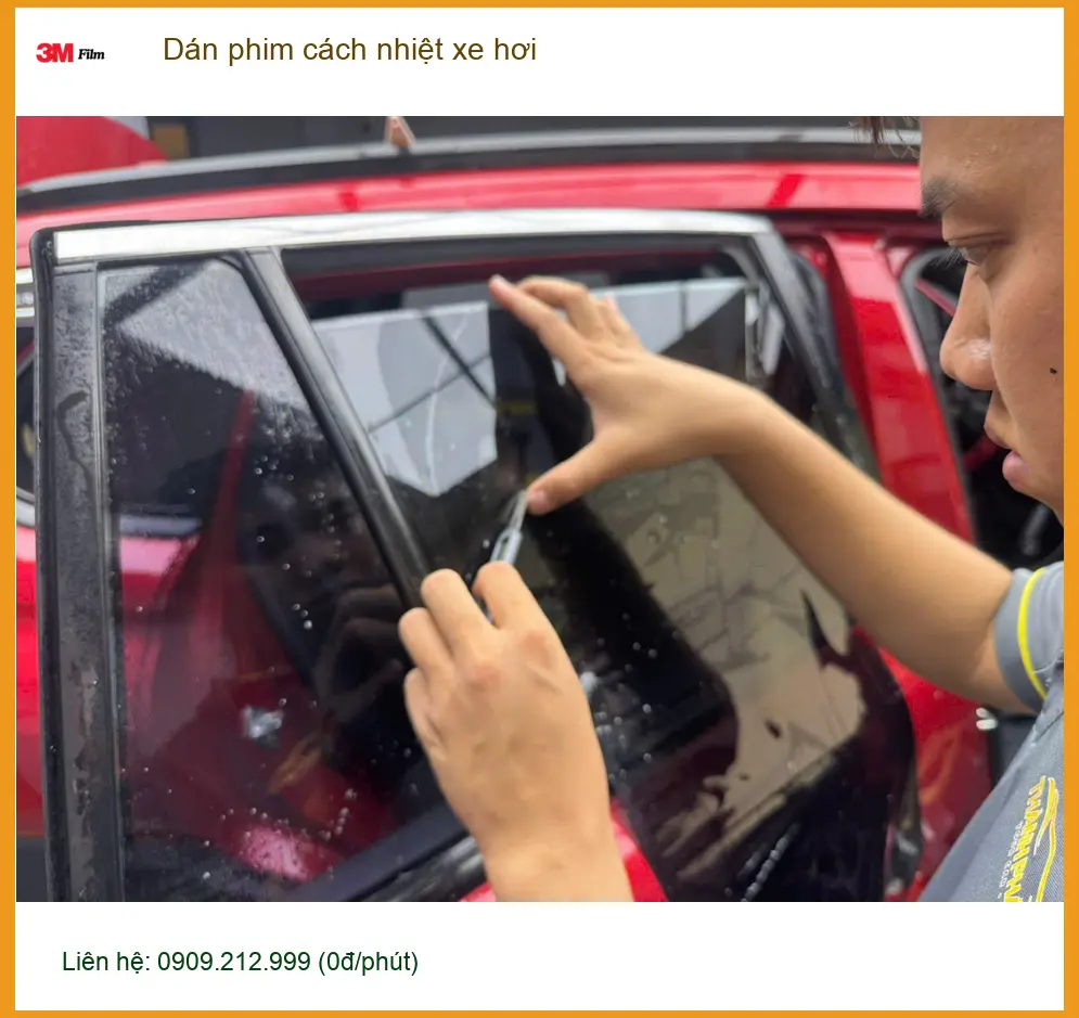 Cô Thoa Hyundai Accent dán phim cách nhiệt xe hơi tại Quận Thủ Đức để chống nóng mùa hè ảnh thực tế 3