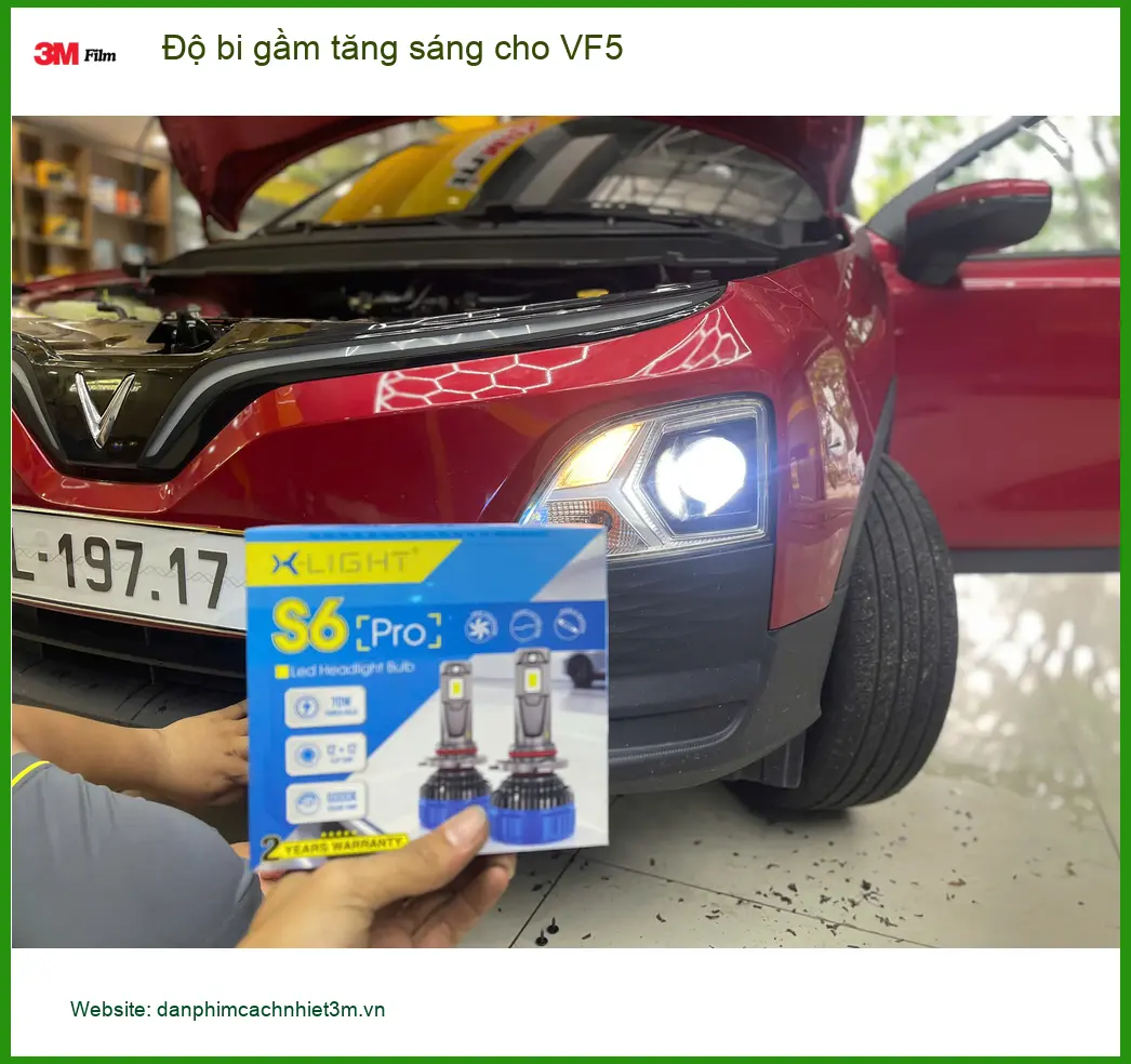 Anh Quang độ bi gầm tăng sáng cho VinFast VF5 ở Bình Chánh đèn zin yếu