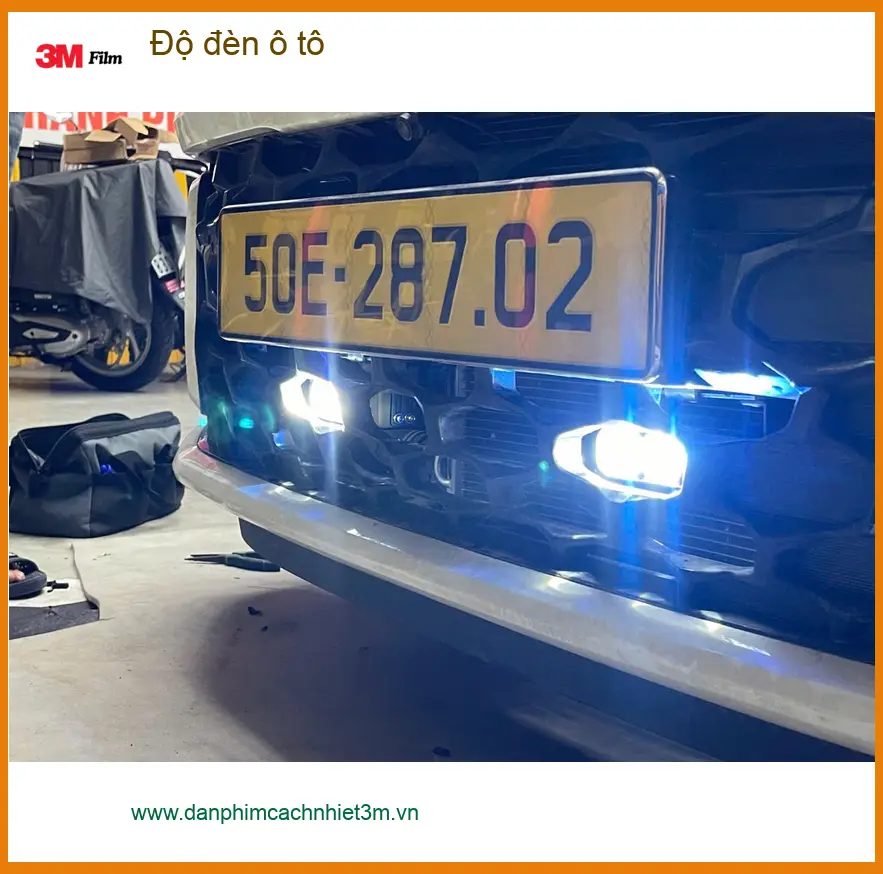Anh Khải độ đèn ô tô cho Hyundai Creta tại Thủ Đức để cải thiện tầm nhìn ban đêm ảnh thực tế 3