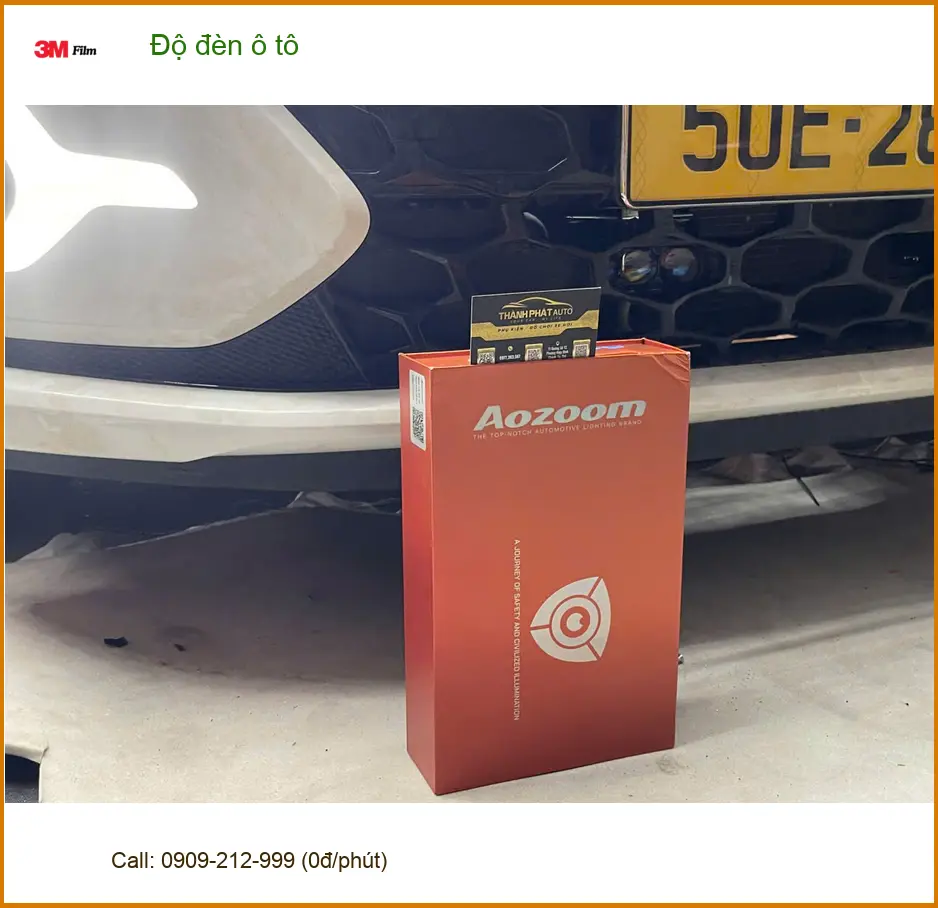 Anh Khải độ đèn ô tô Hyundai Santa Fe tại Quận 2 vì đèn zin quá yếu khi đi đường tối ảnh thực tế 4