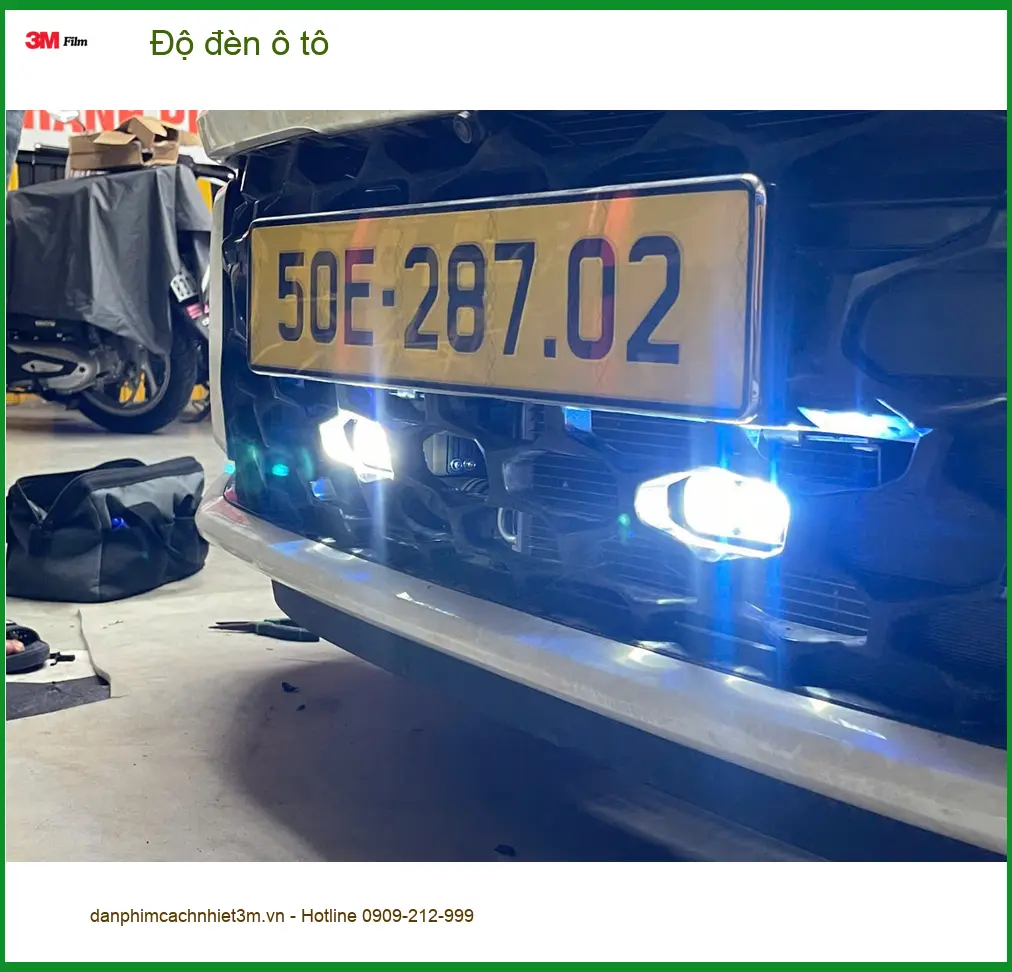 Chú Nhật Minh độ đèn ô tô cho Hyundai Santa Fe vì đèn zin yếu khi đi đêm ở Gò Vấp