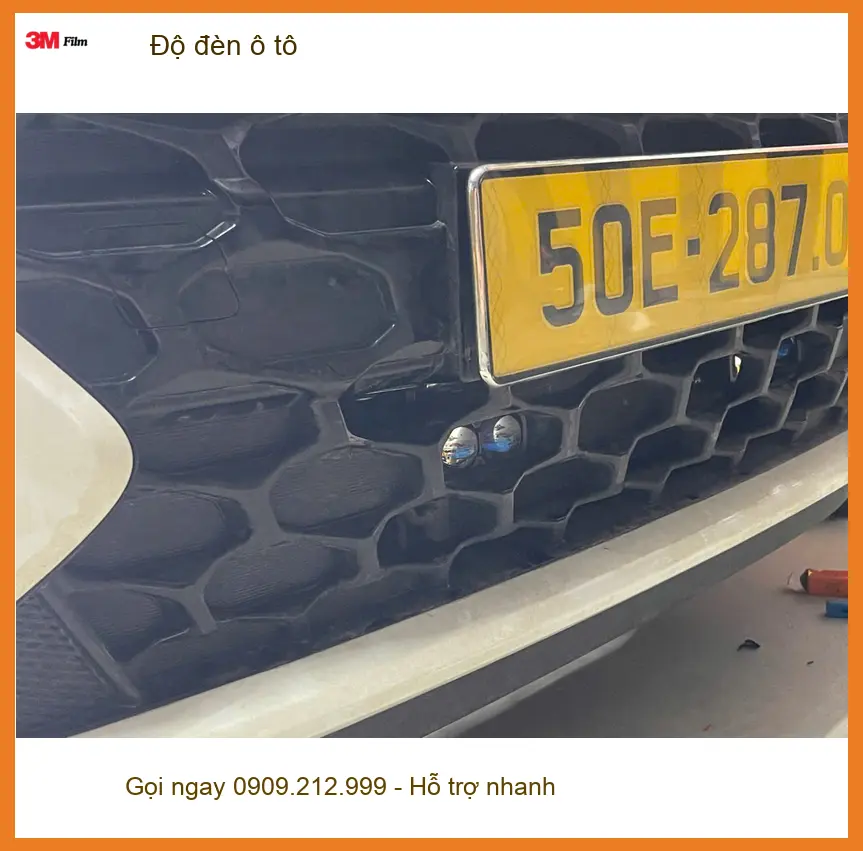 Chú Nhật Minh độ đèn ô tô cho Hyundai Santa Fe vì đèn zin yếu khi đi đêm ở Gò Vấp ảnh thực tế 2