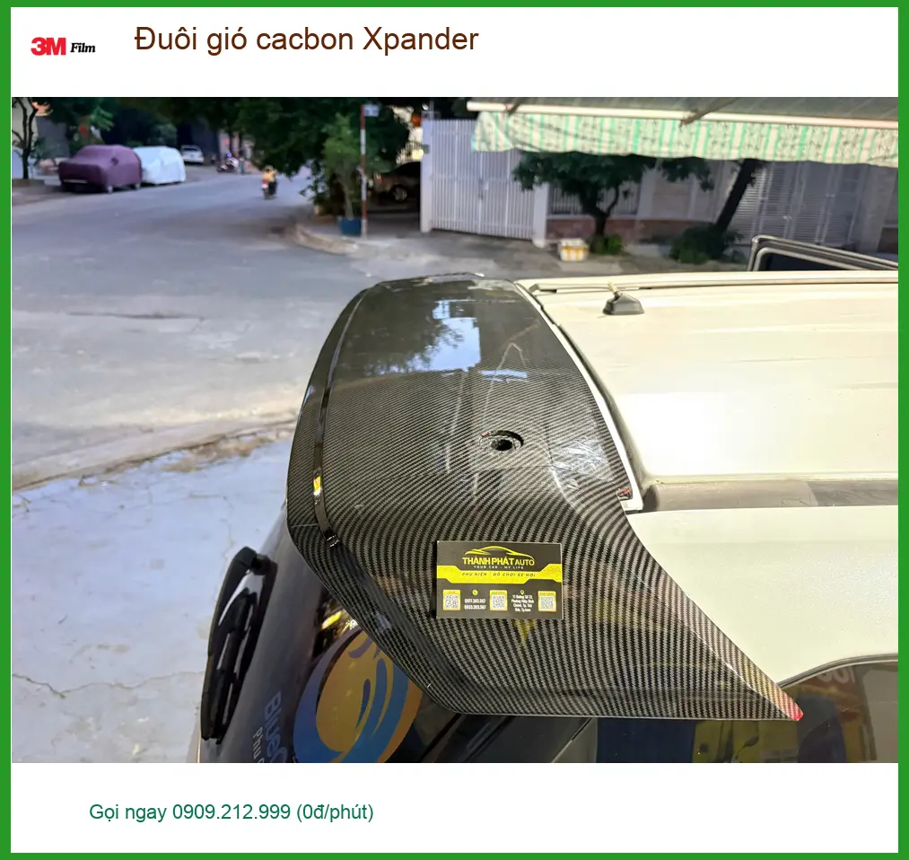 Anh Khánh lắp đuôi gió cacbon Mitsubishi Xpander tại Quận 12 để xe thể thao hơn ảnh thực tế 2