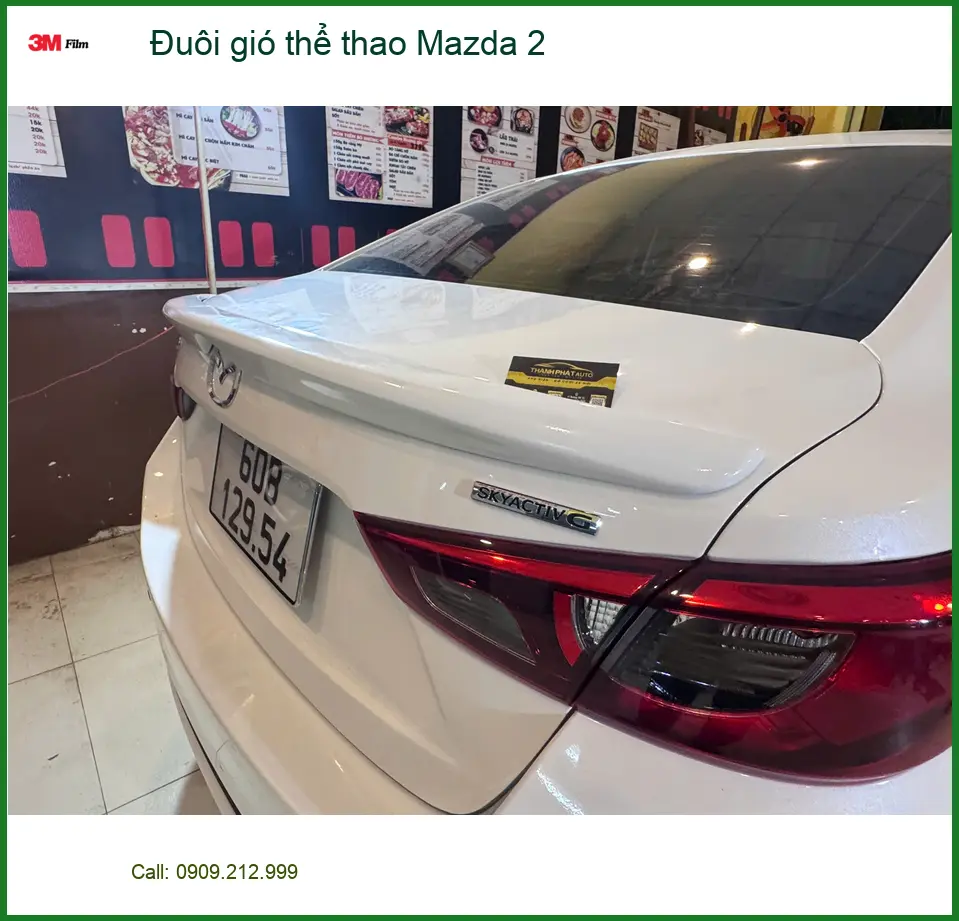 Anh Thành lắp đuôi gió thể thao Mazda 2 tại Bình Chánh để xe trông cá tính hơn ảnh thực tế 2