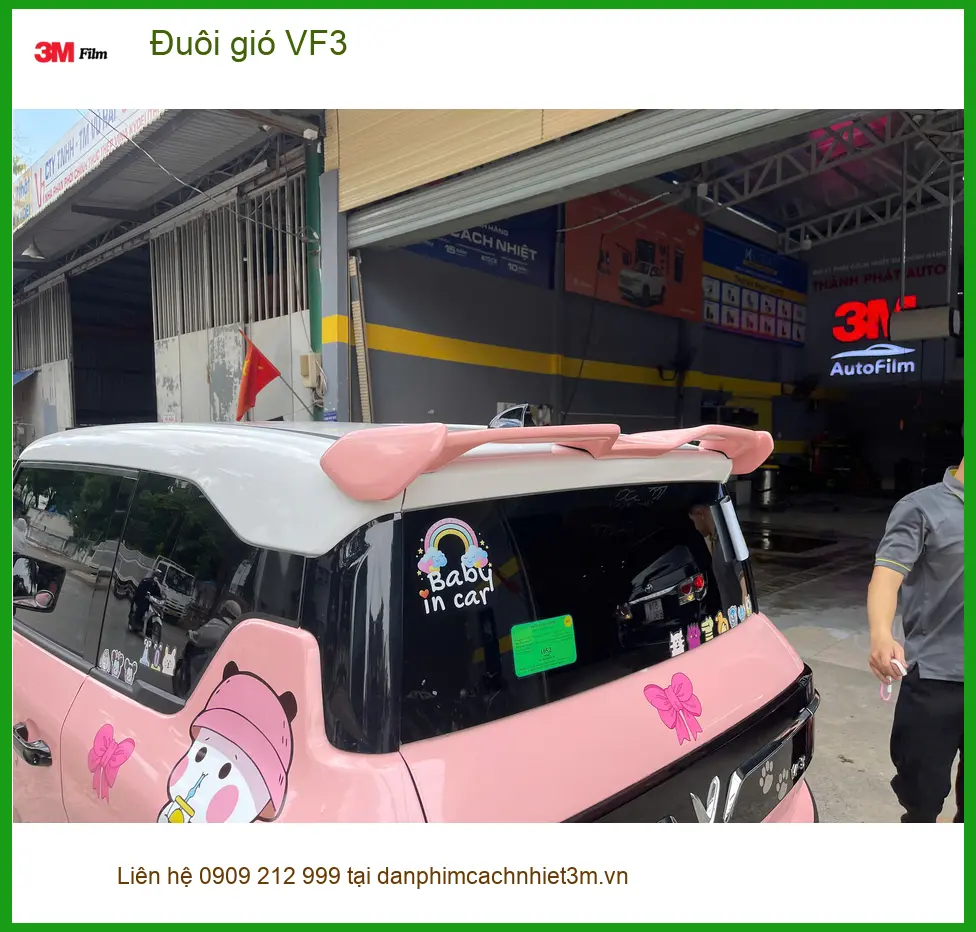 Dịch vụ lắp đuôi gió VF3 uy tín tại Quận 9 cho Chú Lâm để xe thêm cá tính