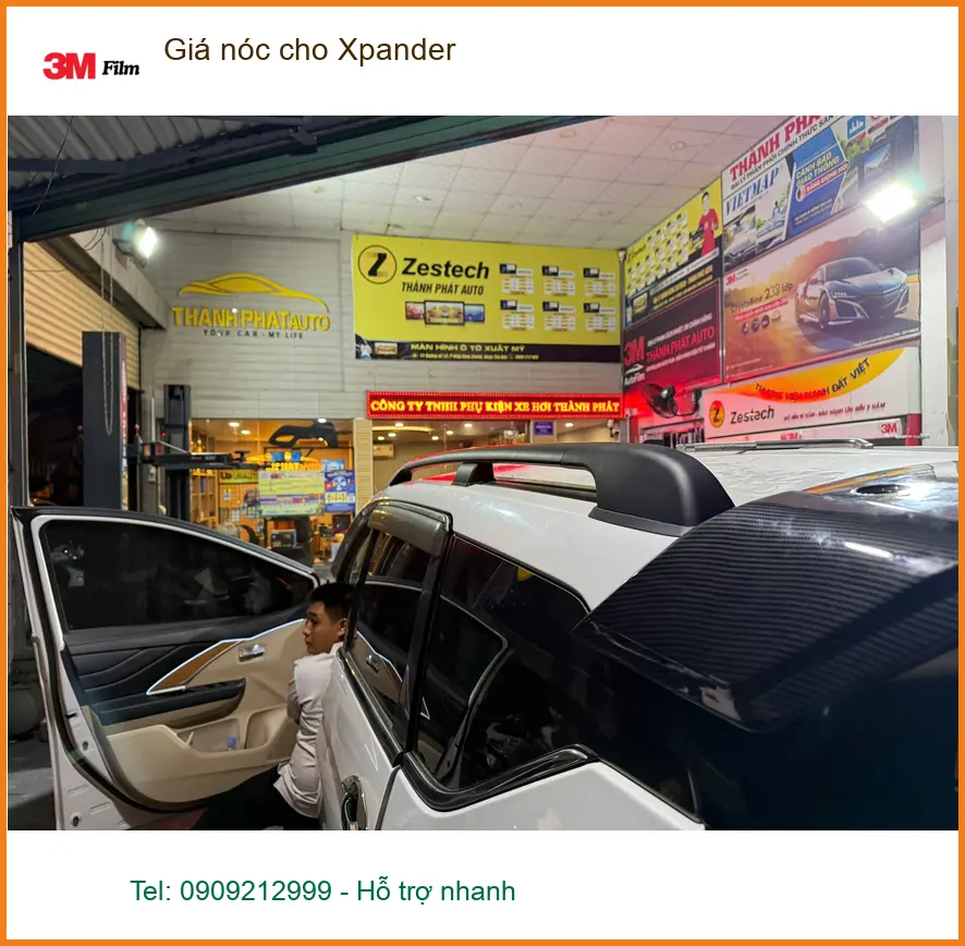 Anh Bách lắp giá nóc cho Xpander tại Quận Gò Vấp để chuẩn bị cho chuyến du lịch ảnh thực tế 2