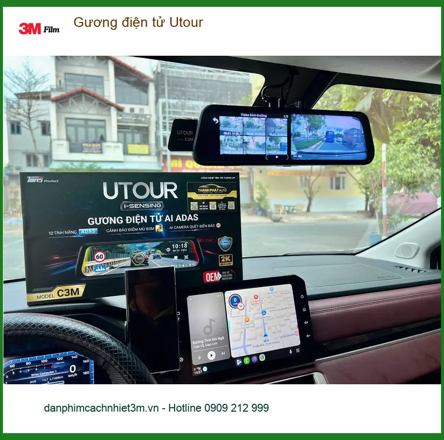 Anh Khải lắp Gương điện tử Utour cho Honda CRV tại Quận 12 an toàn hơn ảnh thực tế 4