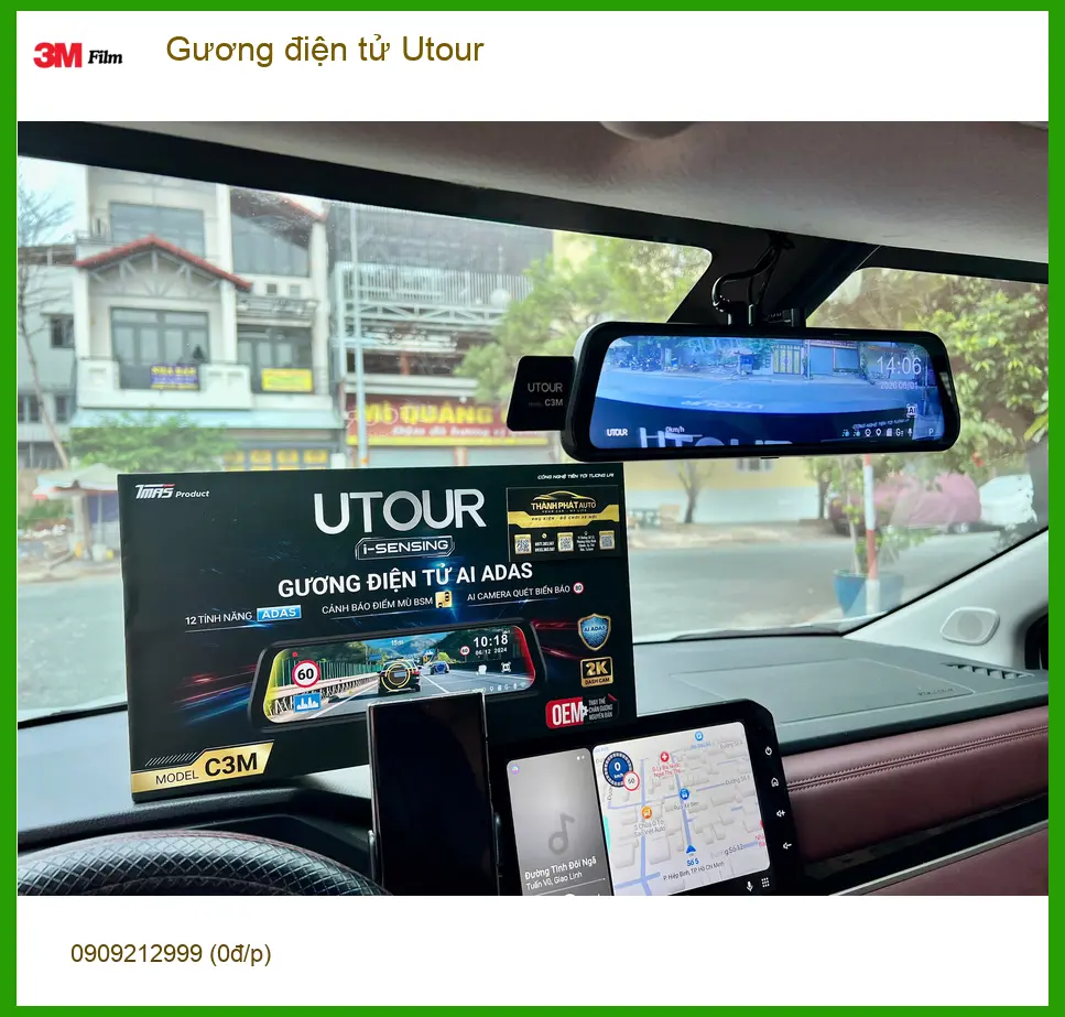 Chị Hoài lắp Gương điện tử Utour cho Toyota Raize tại Quận Tân Phú ảnh thực tế 2