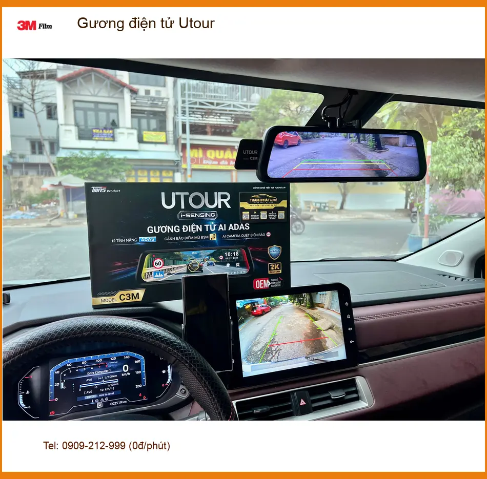 Bác Ba lắp Gương điện tử Utour Mazda CX-5 Quận Bình Tân quan sát tiện lợi
