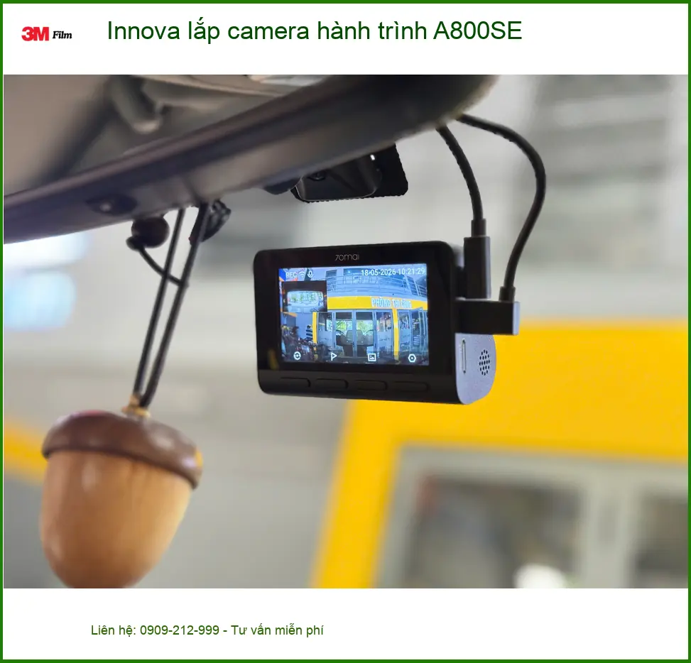 Anh Minh lắp camera hành trình A800SE cho Innova ở Quận 12 ảnh thực tế 4