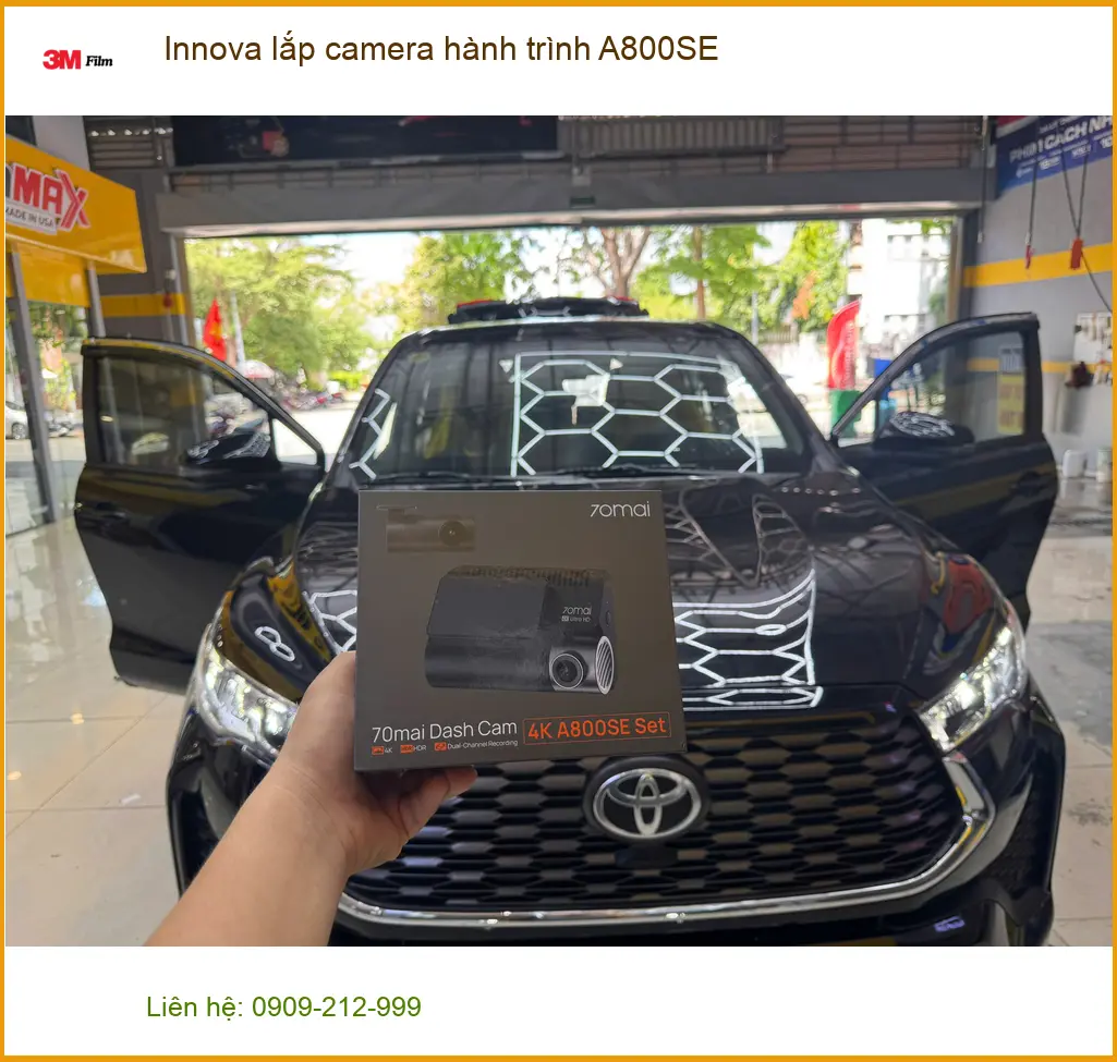 Anh Khang lắp camera hành trình A800SE cho Innova tại Quận 2 ảnh thực tế 3