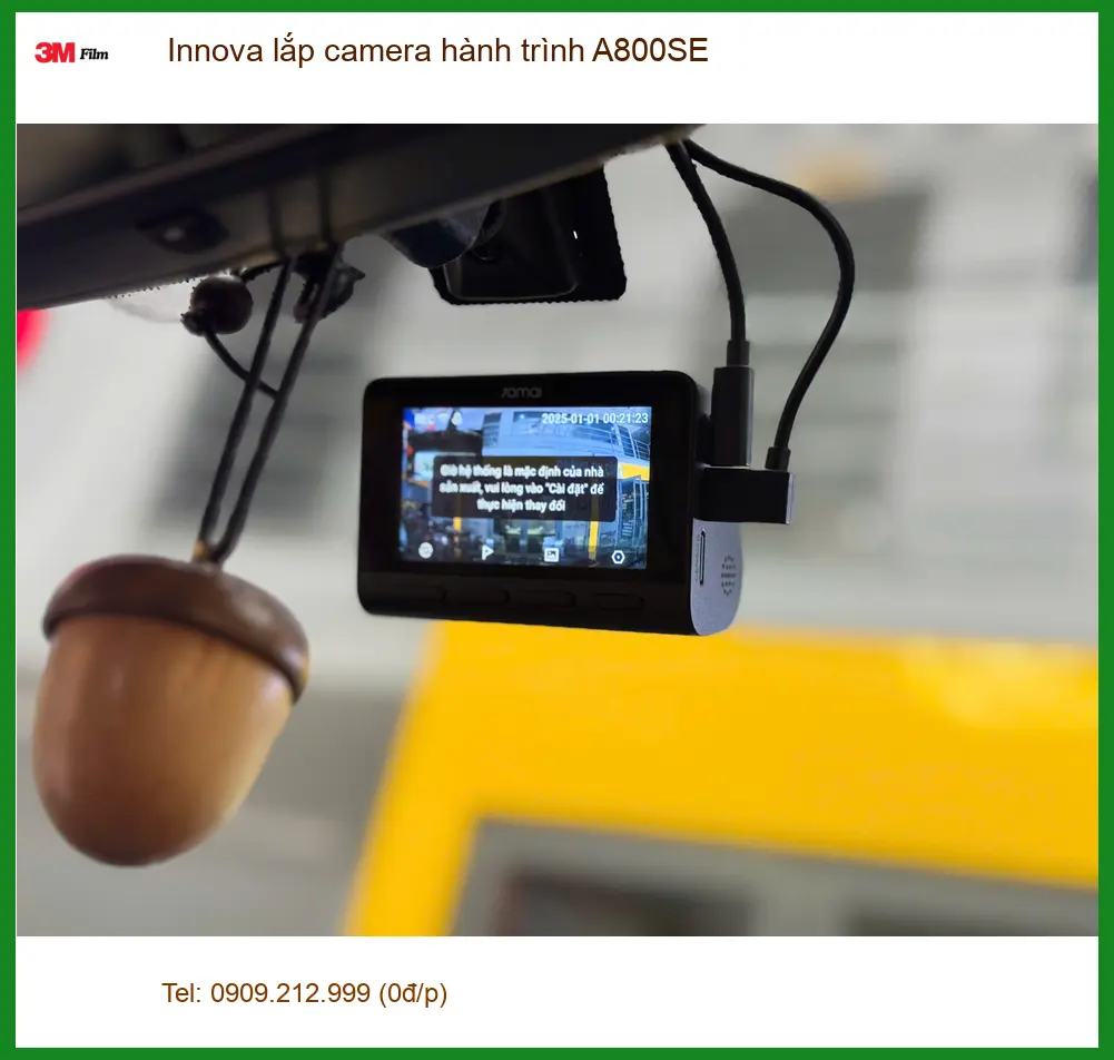 Anh Minh lắp camera hành trình A800SE cho Innova tại Quận Tân Bình