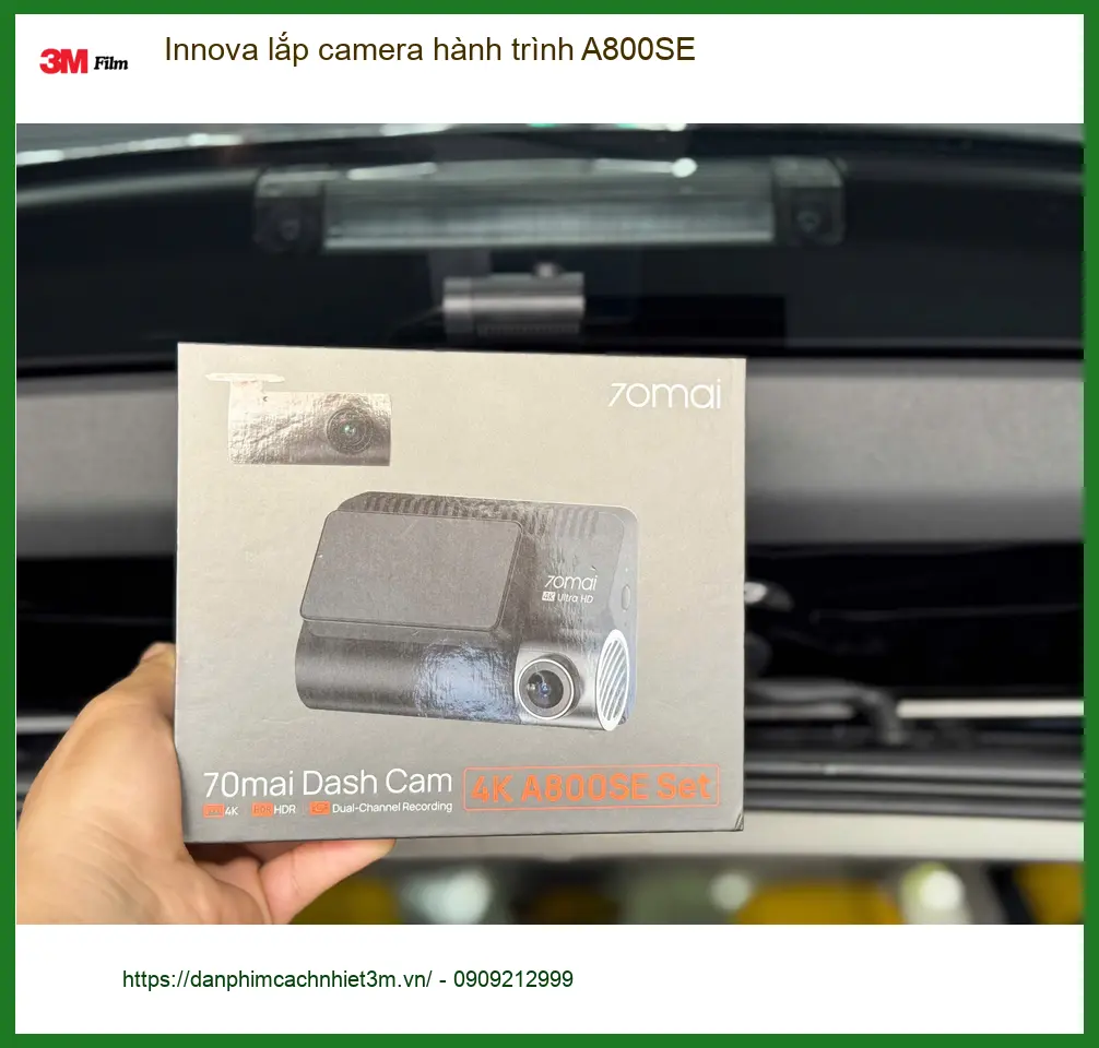 Anh Tùng lắp camera hành trình A800SE cho Toyota Innova ở Quận Bình Tân ảnh thực tế 2