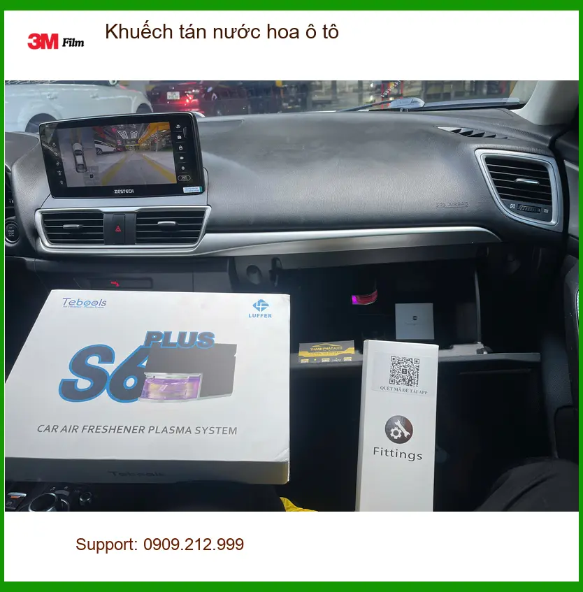 Anh Quang lắp khuếch tán nước hoa ô tô Hyundai Kona tại Quận 3 để khử mùi ẩm mốc