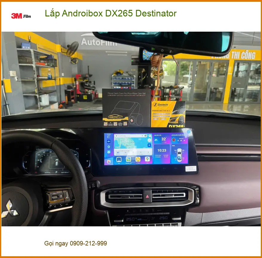 Chị Trâm lắp Androibox DX265 Destinator cho Xpander tại Hóc Môn