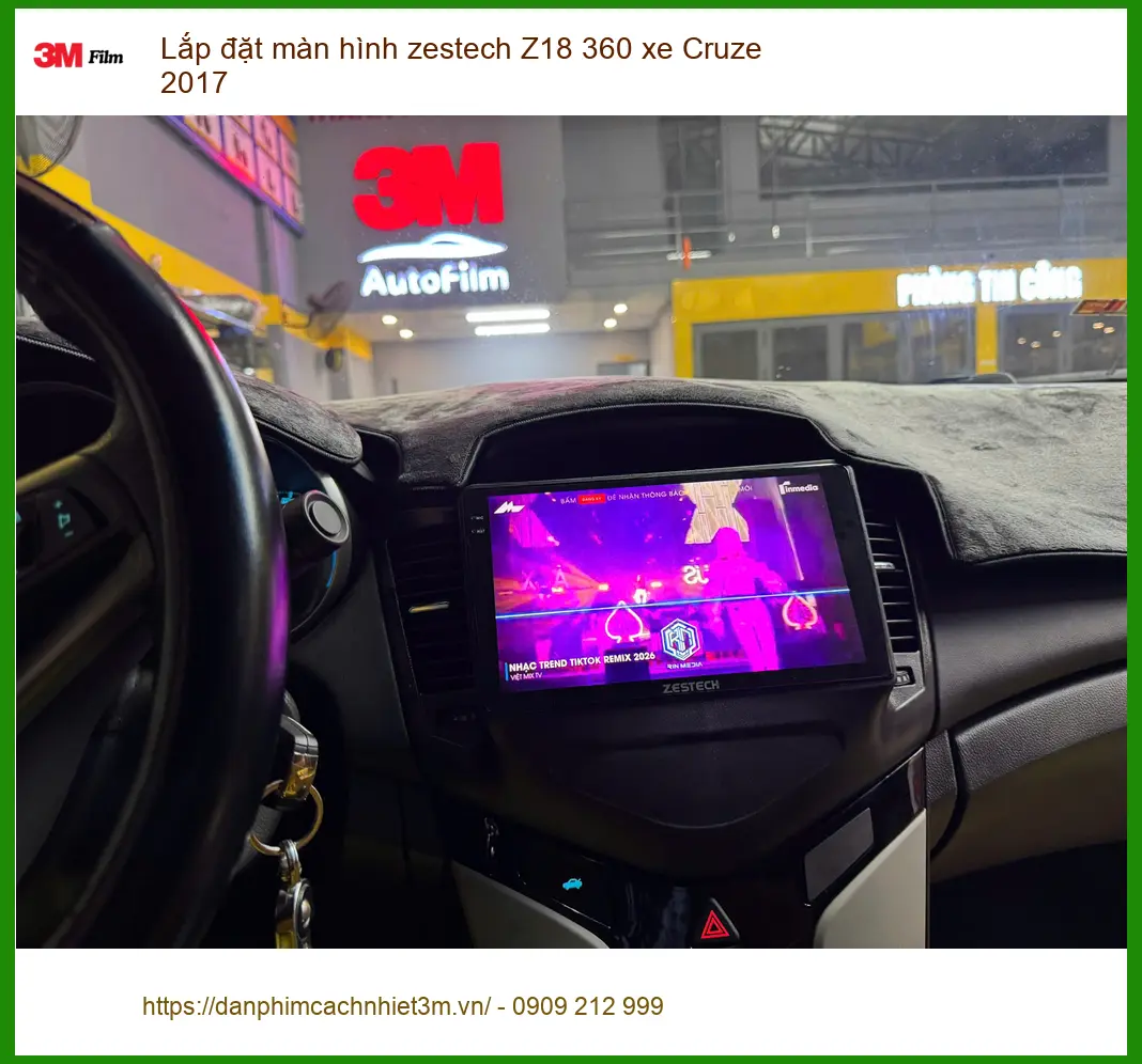 Anh Duy lắp màn hình Zestech Z18 360 cho Cruze 2017 tại Quận 9 ảnh thực tế 3