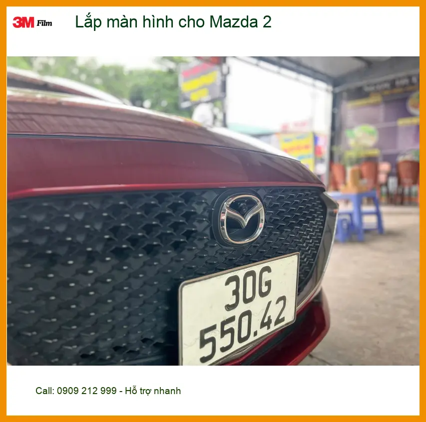 Anh Tấn lắp màn hình Android cho Mazda 2 ở Quận 5 vì màn hình zin đã cũ và không còn nhạy ảnh thực tế 2