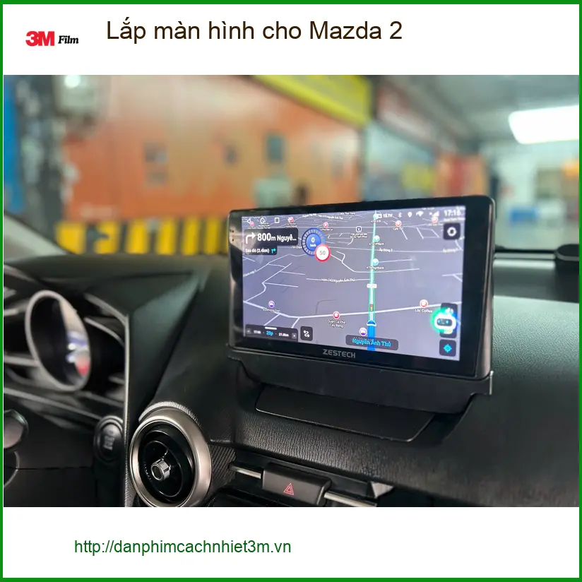 Anh Nhật Minh lắp màn hình cho Mazda 2 tại Quận Tân Bình để giải trí và dẫn đường tốt hơn ảnh thực tế 3