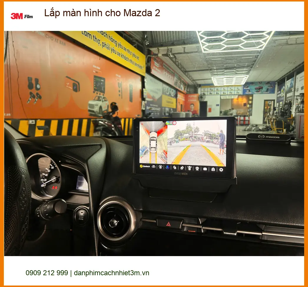 Anh Nhật Minh lắp màn hình cho Mazda 2 tại Quận Tân Bình để giải trí và dẫn đường tốt hơn ảnh thực tế 4