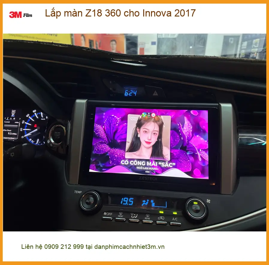 Anh Bảo lắp màn Z18 360 cho Innova 2017 tại Quận 12 để lái xe an toàn hơn ảnh thực tế 4