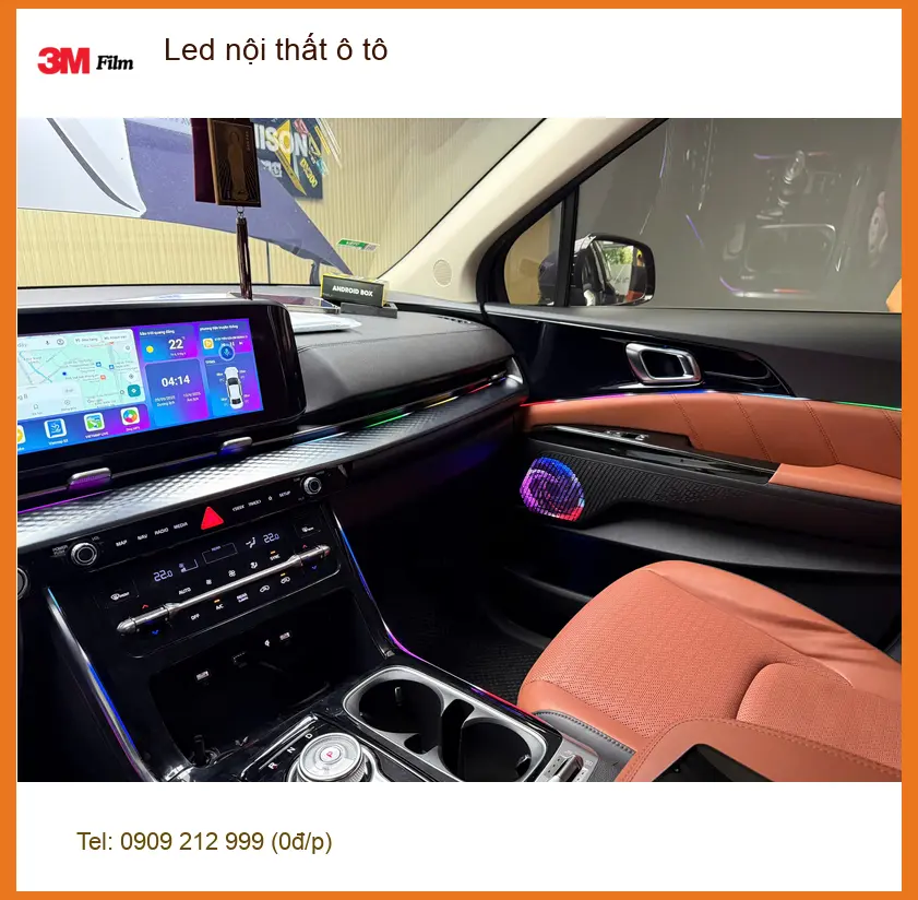 Anh Tùng lắp Led nội thất ô tô cho Kia Carnival tại Nhà Bè tăng vẻ sang trọng ảnh thực tế 3