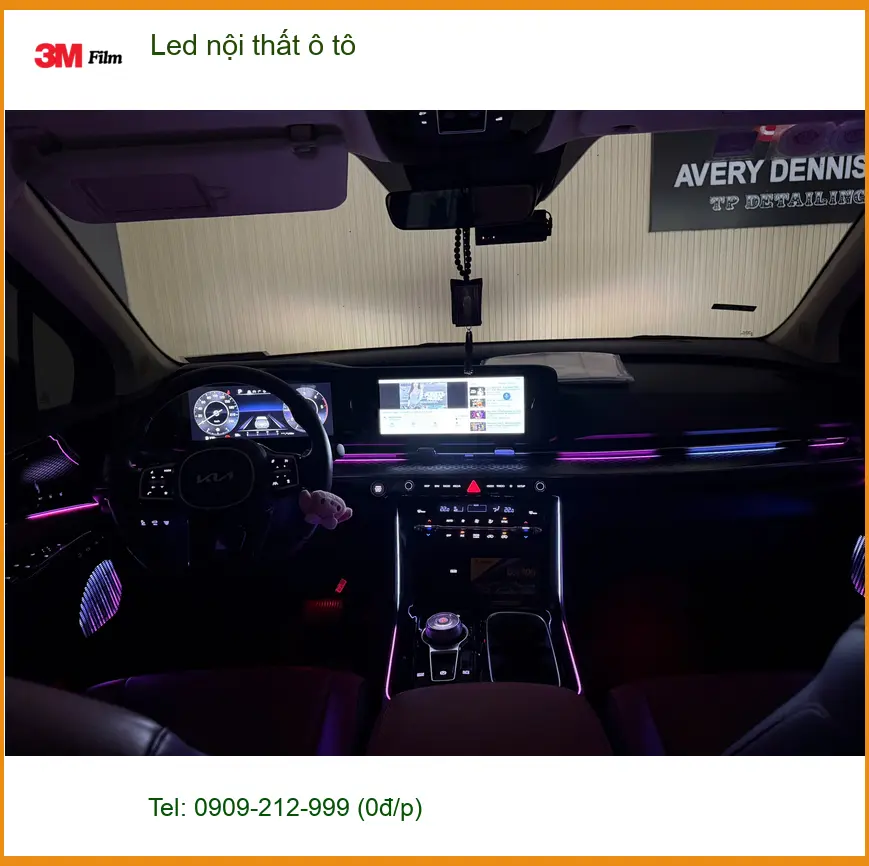 Anh Tùng lắp Led nội thất ô tô cho Kia Carnival tại Nhà Bè tăng vẻ sang trọng ảnh thực tế 4