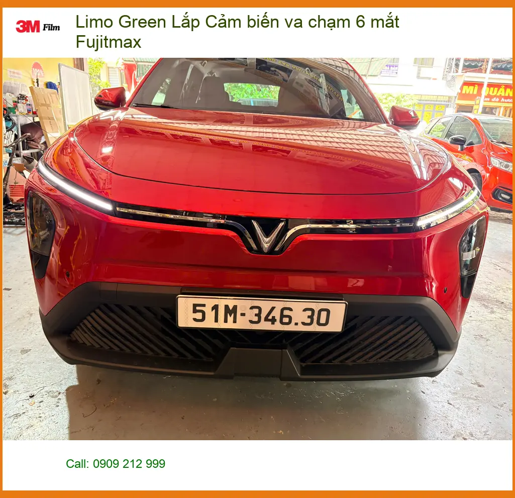 Anh Khang lắp Cảm biến va chạm 6 mắt Fujitmax cho Limo Green Quận 11