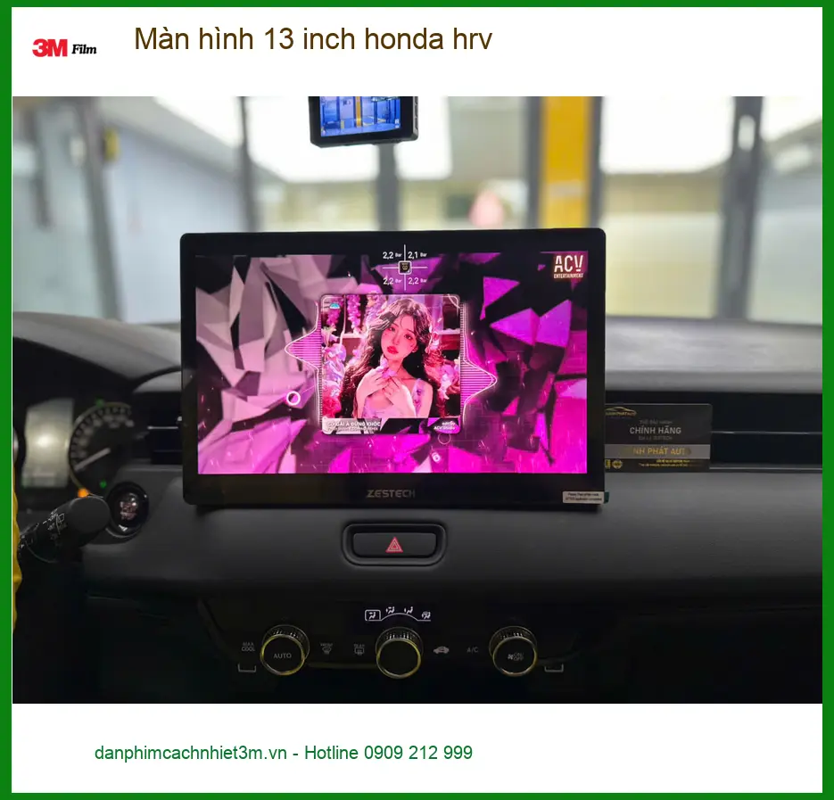 Anh Tấn lắp Màn hình 13 inch Honda HR-V tại Hóc Môn vì màn zin quá nhỏ ảnh thực tế 2