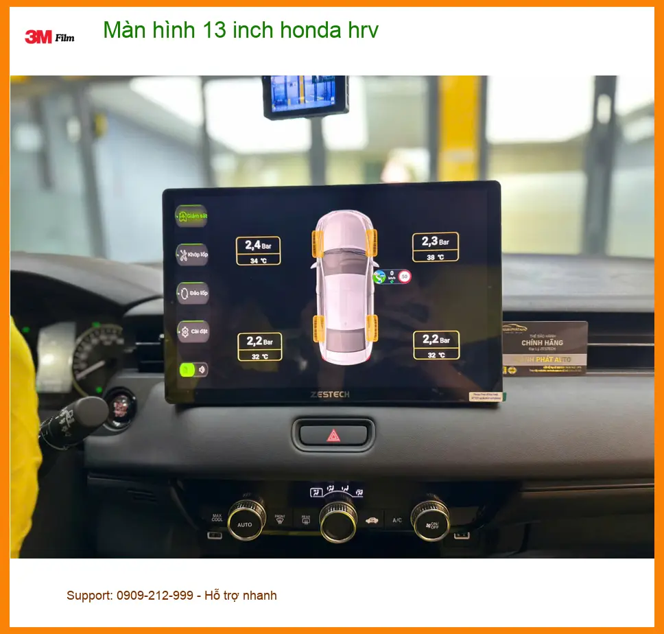 Anh Tấn lắp Màn hình 13 inch Honda HR-V tại Hóc Môn vì màn zin quá nhỏ ảnh thực tế 4