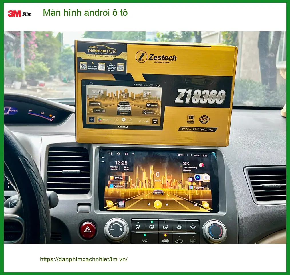 Chị Thảo lắp màn hình Android ô tô cho Hyundai Accent tại Quận 12 tiện xem dẫn đường