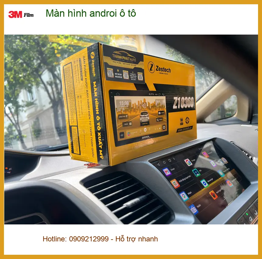 Chị Thảo lắp màn hình Android ô tô cho Hyundai Accent tại Quận 12 tiện xem dẫn đường ảnh thực tế 2