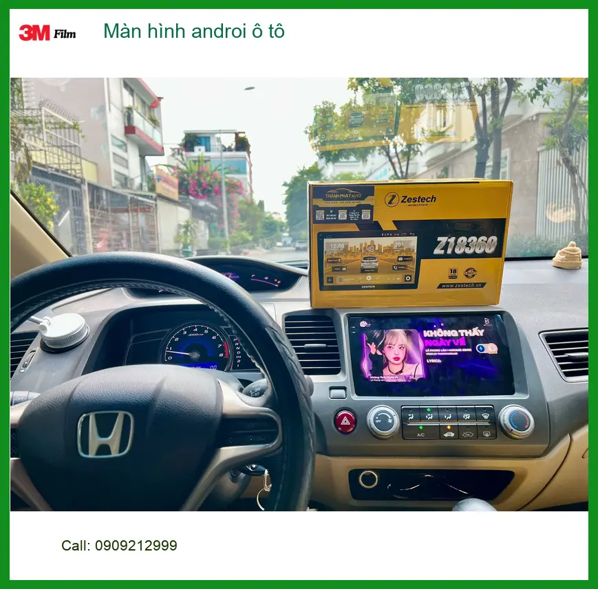 Chị Thảo lắp màn hình Android ô tô cho Hyundai Accent tại Quận 12 tiện xem dẫn đường ảnh thực tế 4