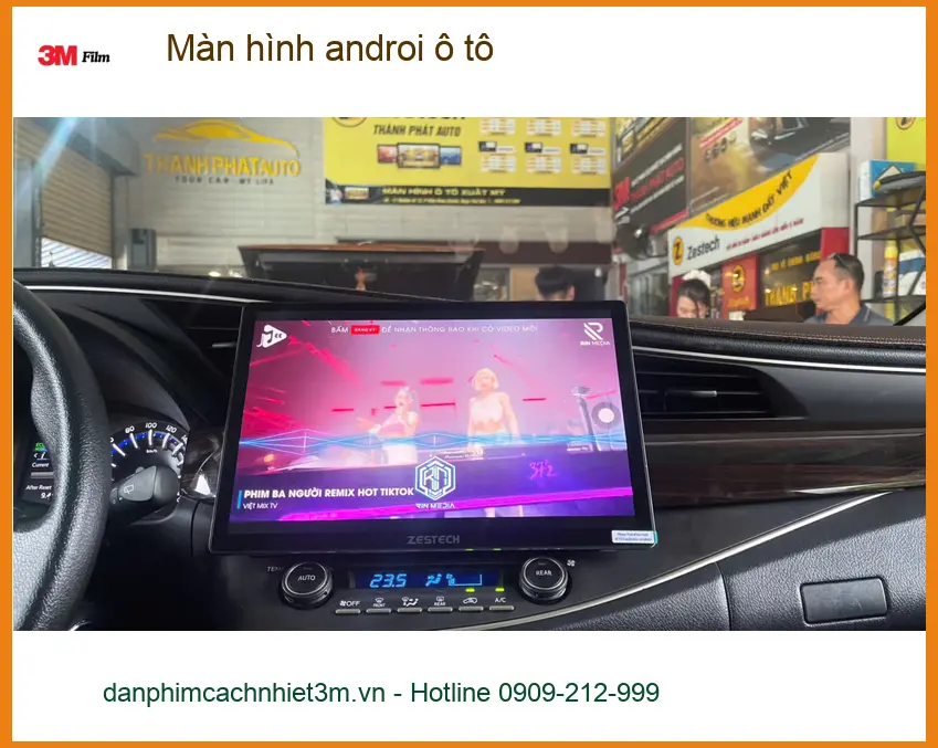 Anh Tấn lắp màn hình androi ô tô Hyundai Accent tại Quận 9 tiện lợi