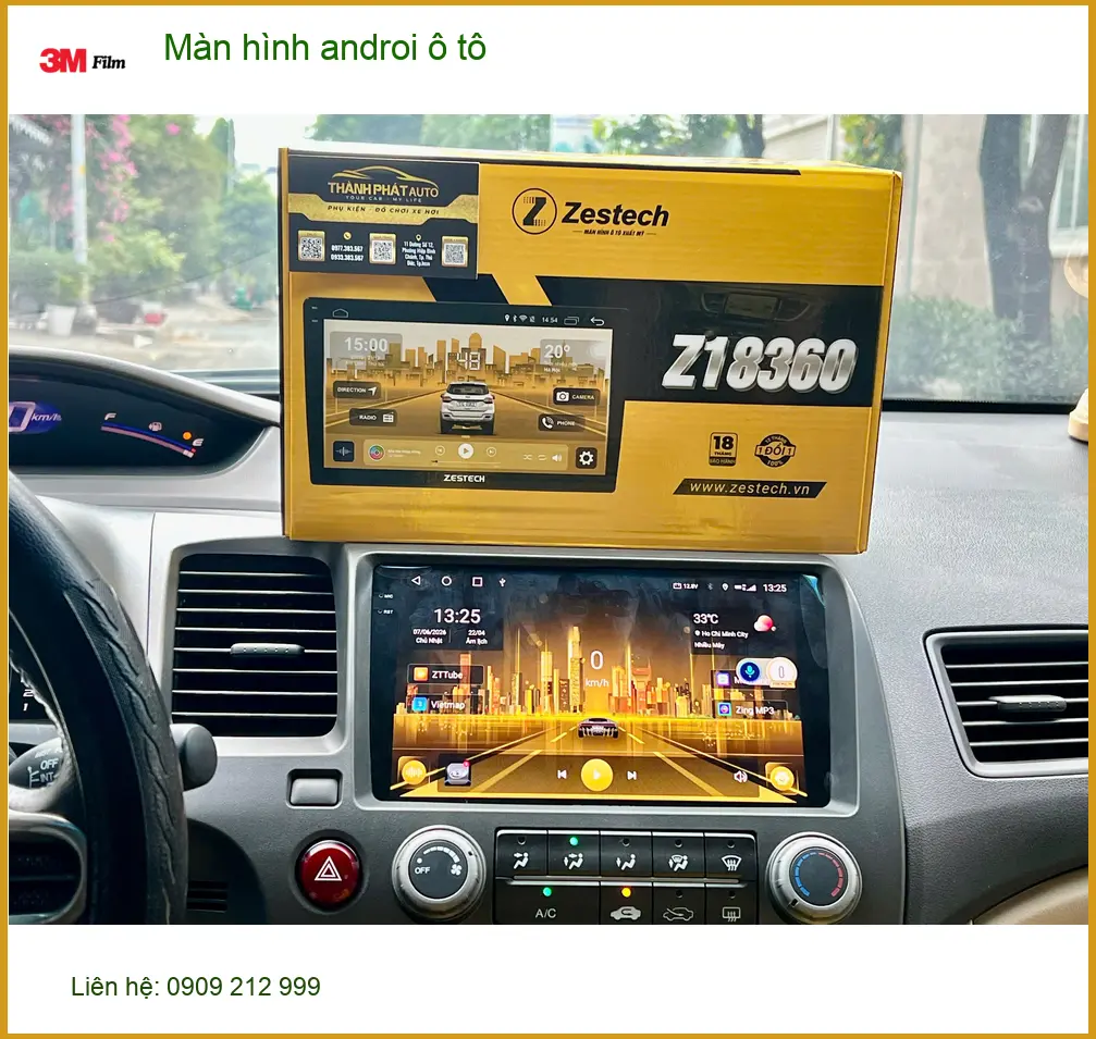 Bác Lập lắp màn hình Android ô tô cho Honda CRV tại Quận 9 để tiện dẫn đường và giải trí ảnh thực tế 2