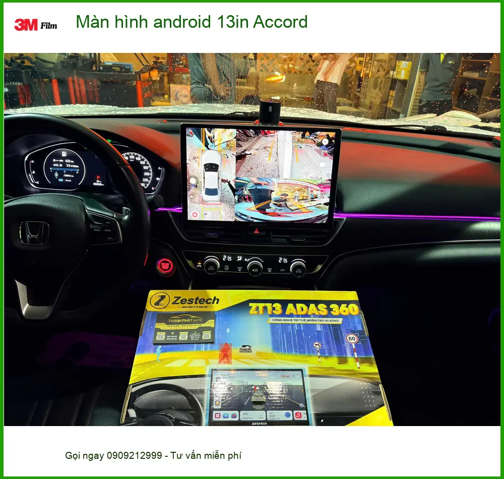 Anh Phước nâng cấp màn hình Android 13 inch cho Accord tại Nhà Bè để trải nghiệm lái tốt hơn
