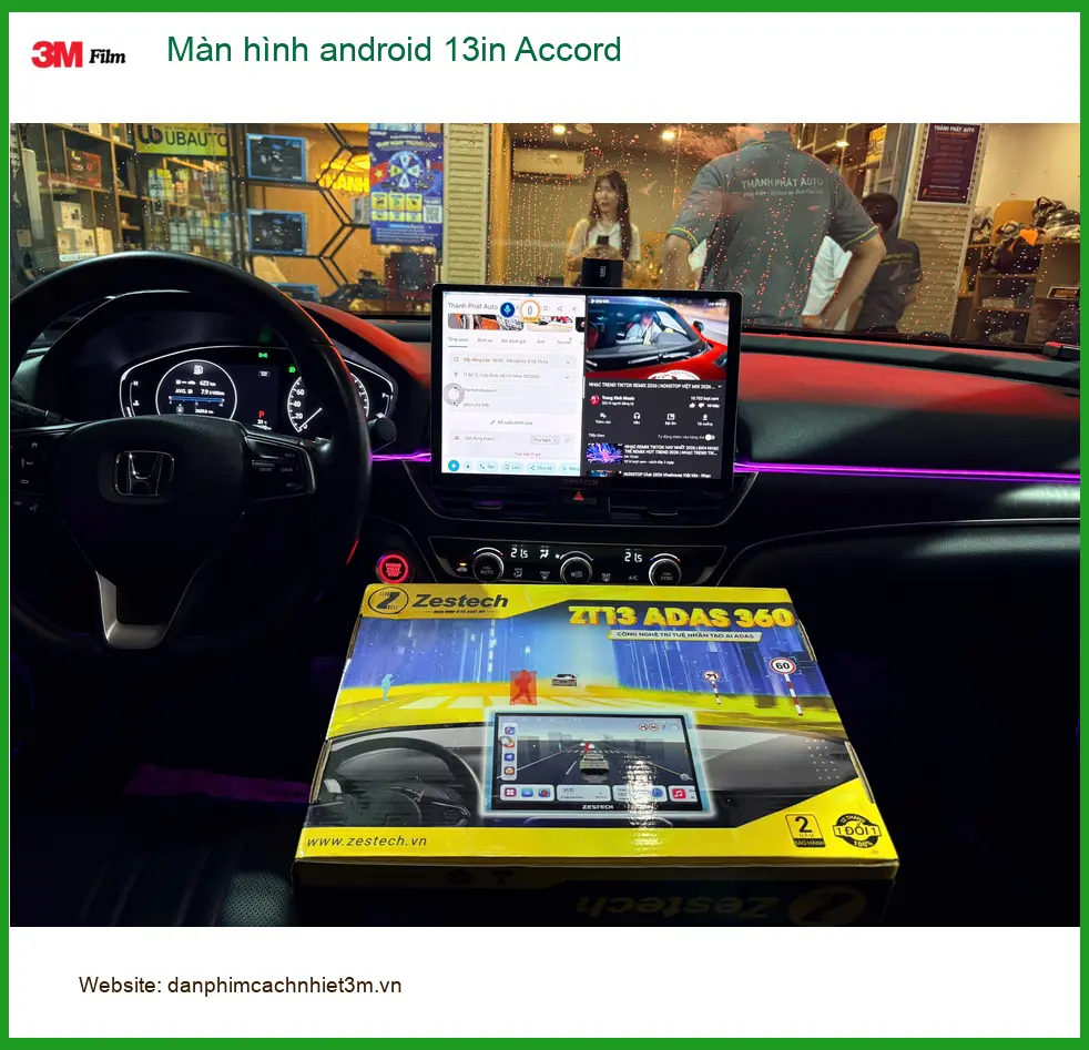 Anh Phước nâng cấp màn hình Android 13 inch cho Accord tại Nhà Bè để trải nghiệm lái tốt hơn ảnh thực tế 2