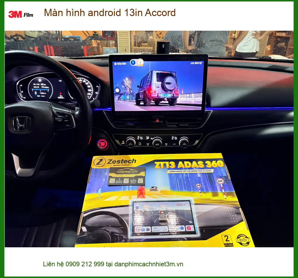 Anh Phước nâng cấp màn hình Android 13 inch cho Accord tại Nhà Bè để trải nghiệm lái tốt hơn ảnh thực tế 3