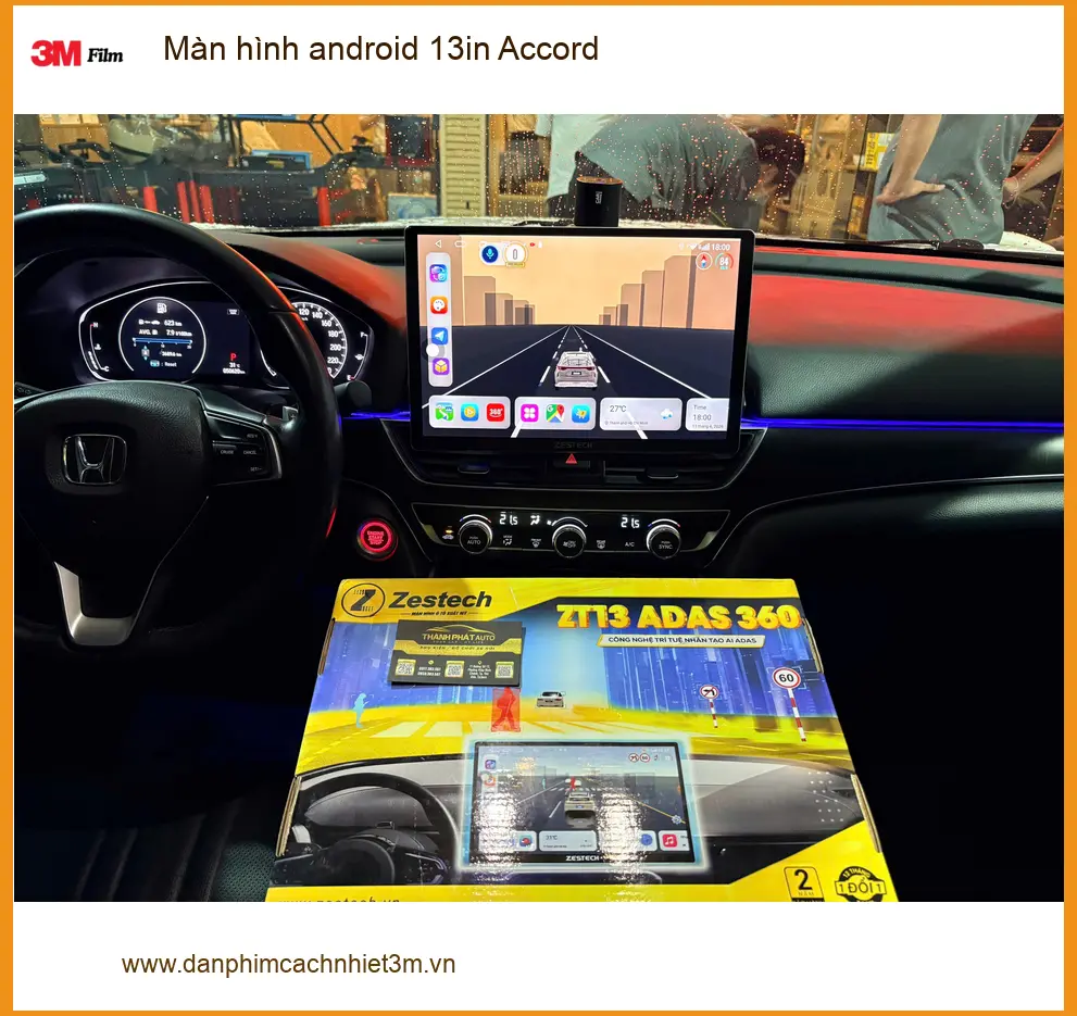 Anh Phước nâng cấp màn hình Android 13 inch cho Accord tại Nhà Bè để trải nghiệm lái tốt hơn ảnh thực tế 4