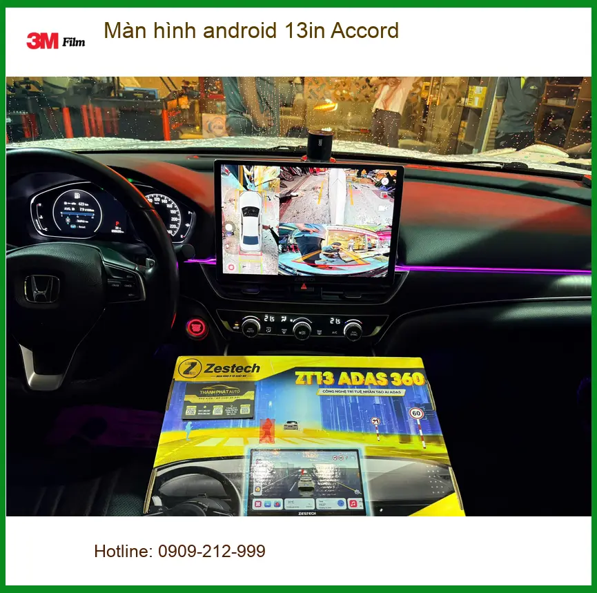 Anh Minh lắp màn hình Android 13in cho Accord vì màn hình cũ giật lag liên tục tại Hóc Môn ảnh thực tế 3
