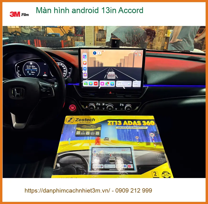 Anh Hùng lắp màn hình android 13in Accord tại Quận 12 cho trải nghiệm giải trí ảnh thực tế 4