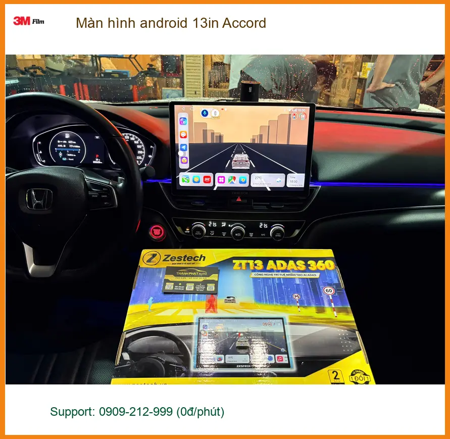 Anh Khang lắp màn hình android 13in Accord Quận Tân Bình, tiện ích lái ảnh thực tế 2