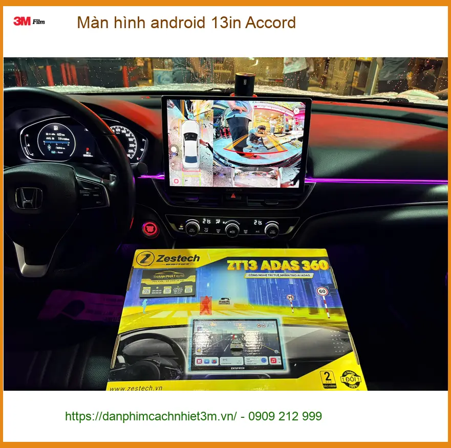 Anh Khang lắp màn hình android 13in Accord Quận Tân Bình, tiện ích lái ảnh thực tế 3