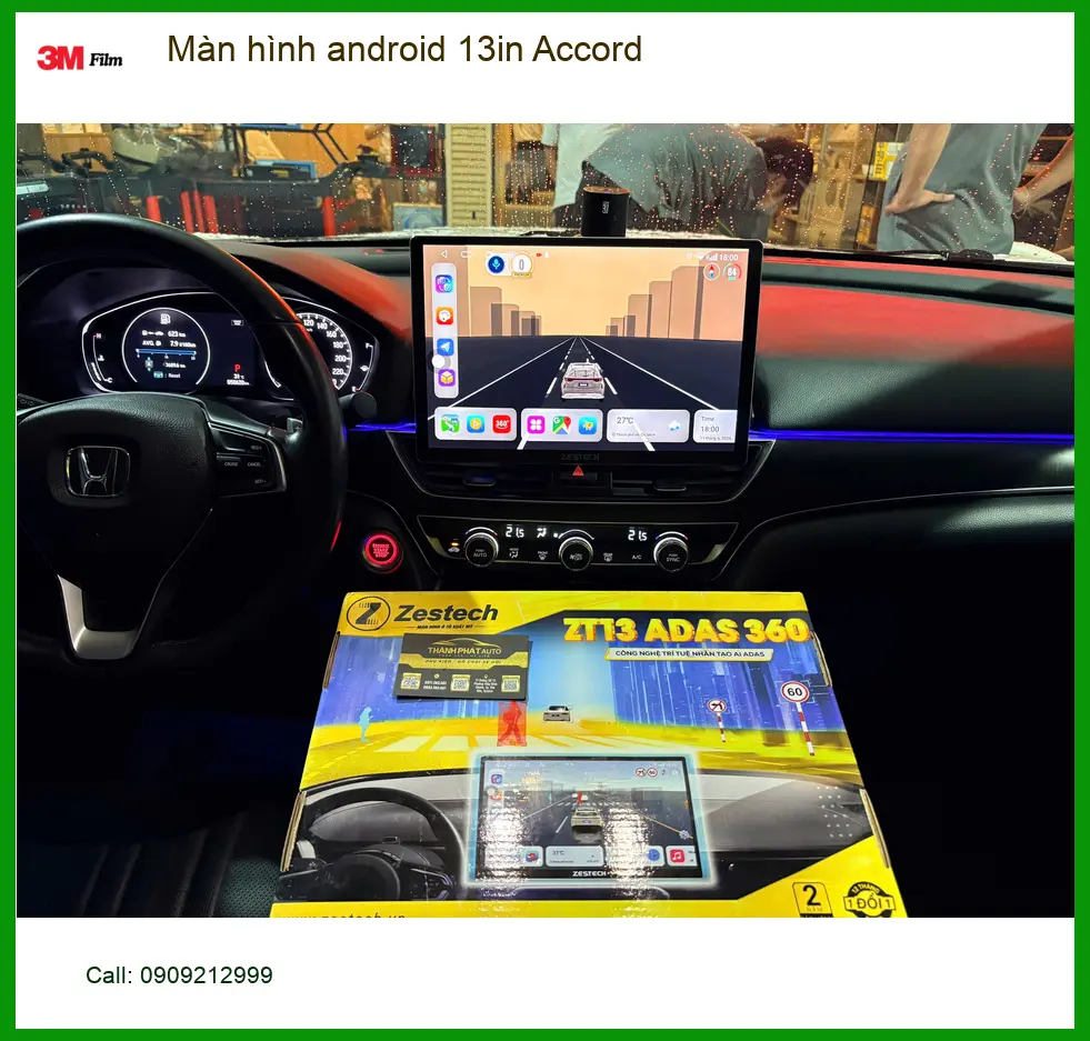 Anh Tấn nâng cấp màn hình Android 13in Accord tại Quận Phú Nhuận ảnh thực tế 2