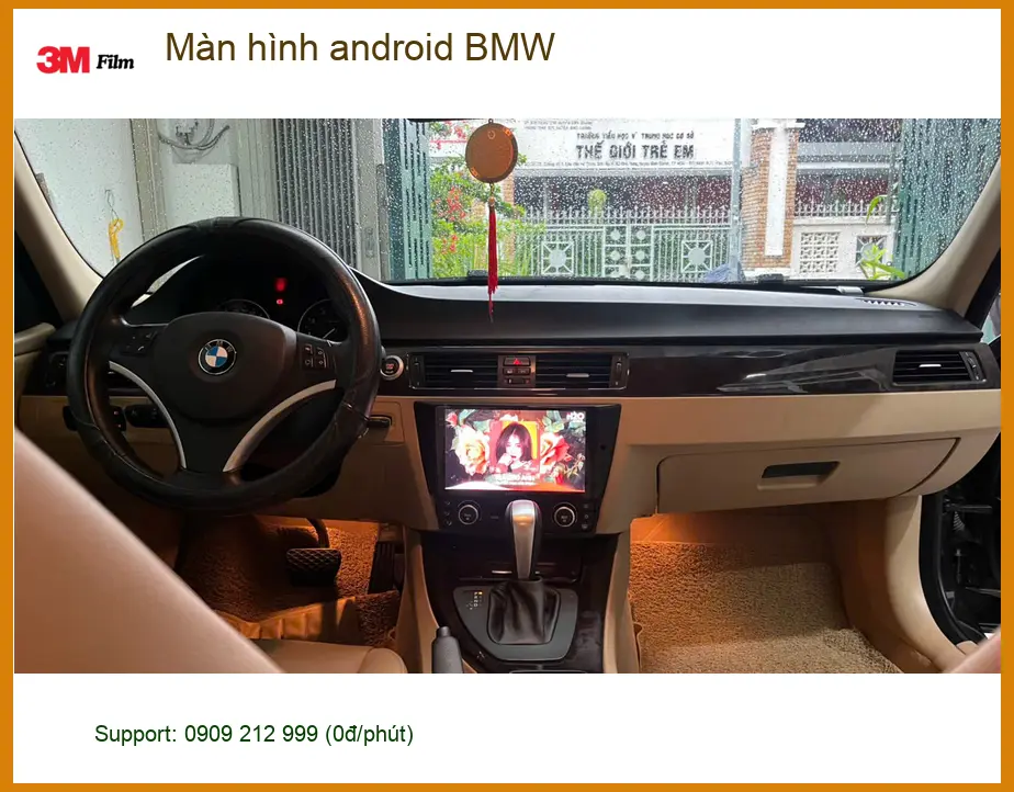 Anh Kiên lắp màn hình Android cho BMW 5 Series tại Quận 2 tiện lợi hơn