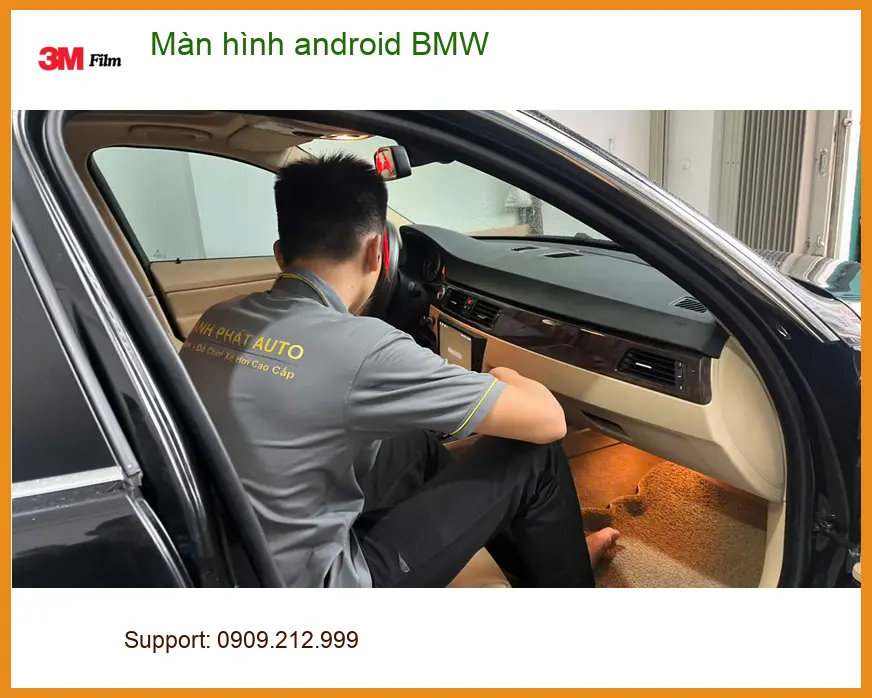 Anh Khải nâng cấp màn hình Android cho BMW X5 tại Quận 3 để trải nghiệm lái mượt mà hơn